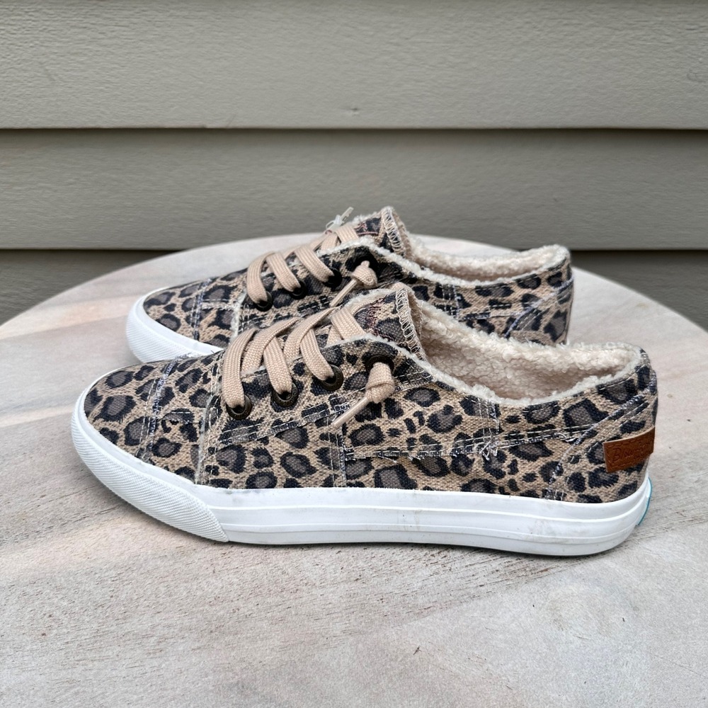 Blowfish Malibu Womens Leopard Print Faux Fur Lined Slip On Sneakers 8.5 ZS001 - Picture 6 of 12
